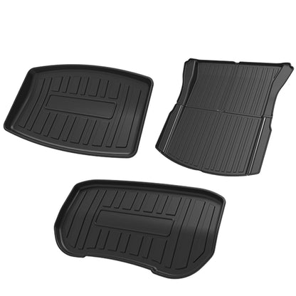 TOPABYTE TPE Front & Rear Trunk Mat for 2024 2025 Model 3 Highland All Weather Protection