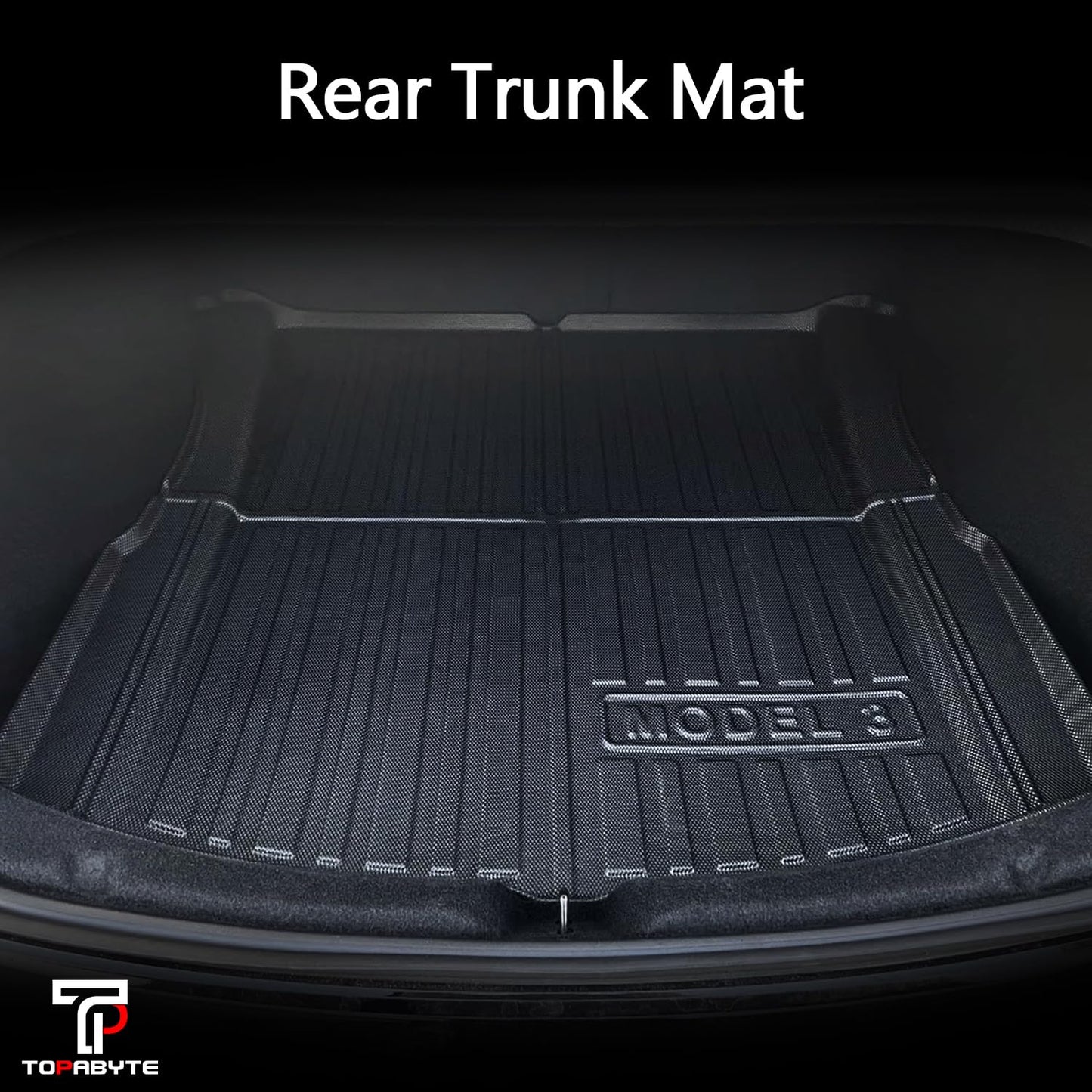 TOPABYTE TPE Front & Rear Trunk Mat for 2024 Model 3 Highland All Weather Protection