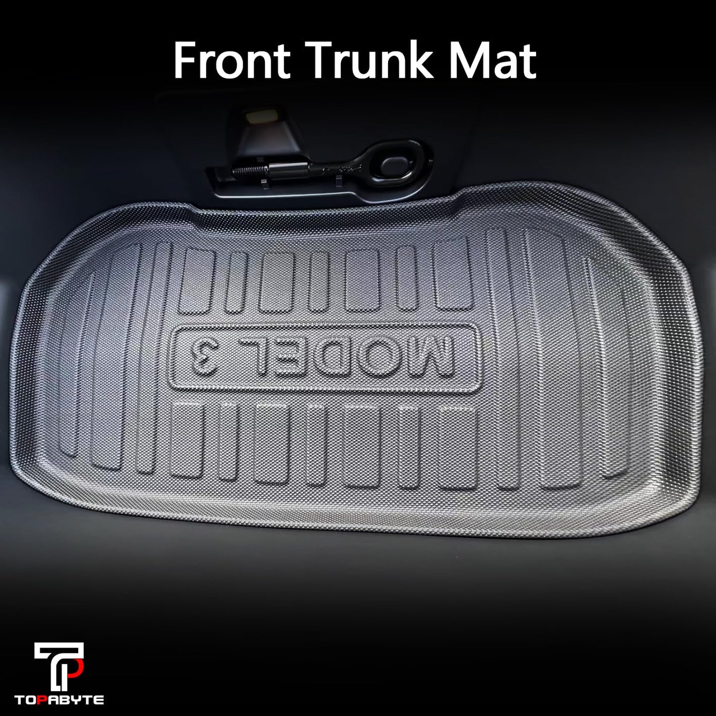 TOPABYTE TPE Front & Rear Trunk Mat for 2024 2025 Model 3 Highland All Weather Protection