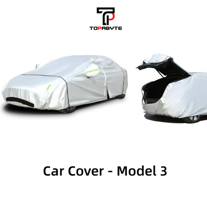 TOPABYTE Car Cover Waterproof Sedan Cover for All Model 3 2017-2023 Highland Model Y 2020-2024