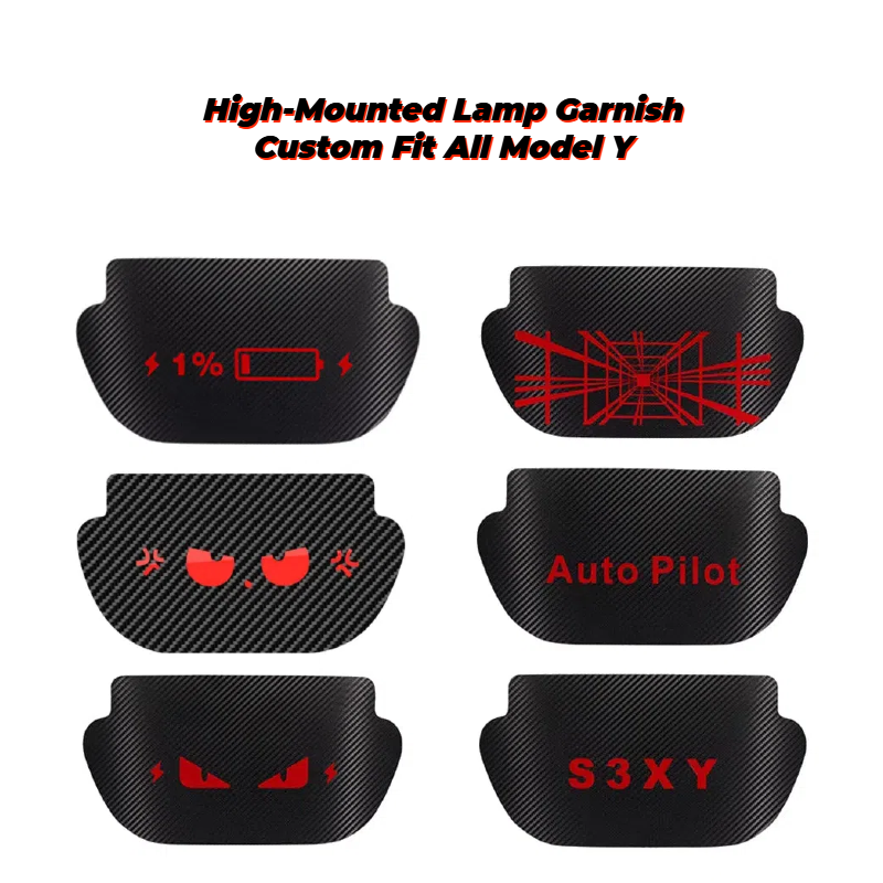 TOPABYTE High-mounted Lamp Garnish / High Brake Light Sticker for All Model 3 & Y