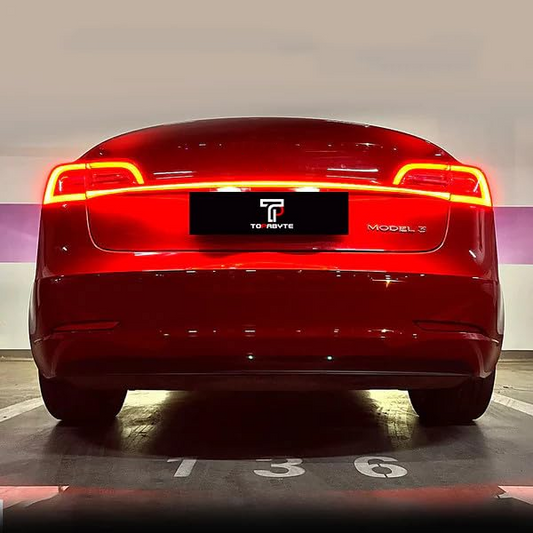 TOPABYTE Full-Width Through Taillight for Model Y 2020-2023 and Model 3 2017-2023 Before Oct.