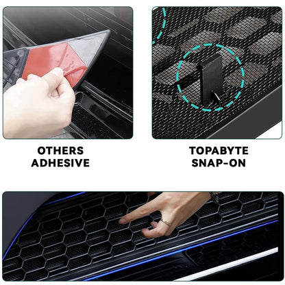 TOPABYTE Filet de protection en maille pour grille avant pour modèle Y 2020-2024 segmenté anti-feuilles et insectes