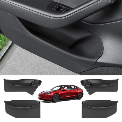 TOPABYTE Door Side Storage Organizer Tray Front Rear Doors 4PCs For Model 3 & Model Y