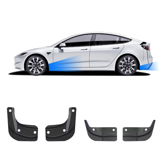 TOPABYTE Mud Flaps Splash Guards 4PCs for Model 3 2017-2023 & Highland 2024-2025