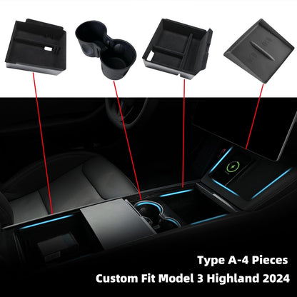 TOPABYTE Center Console Organizer for Model Y Juniper & Model 3 Highland