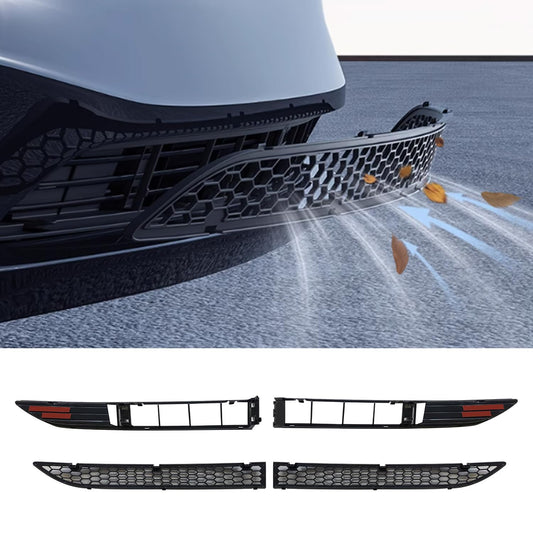 TOPABYTE Front Grill Mesh Bumper Grid Inserts for Model 3 Integrated / Segmented