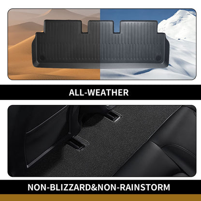 TOPABYTE TPE Floor Mats with Double Layer Flocking for Model 3 Before 2023 Oct. All-Weather Protection (6 PCs)