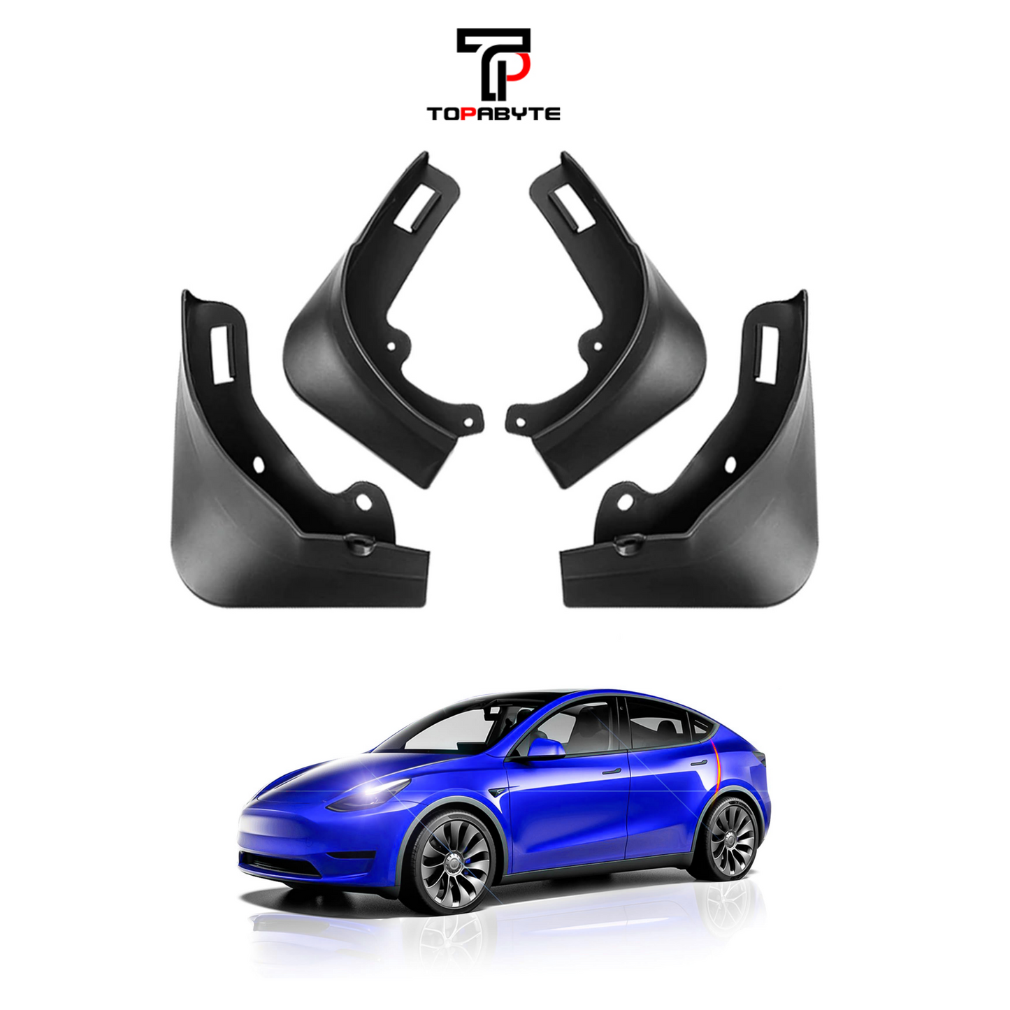 TOPABYTE Mud Flaps Splash Guards 4Pcs for Model Y 2020-2025