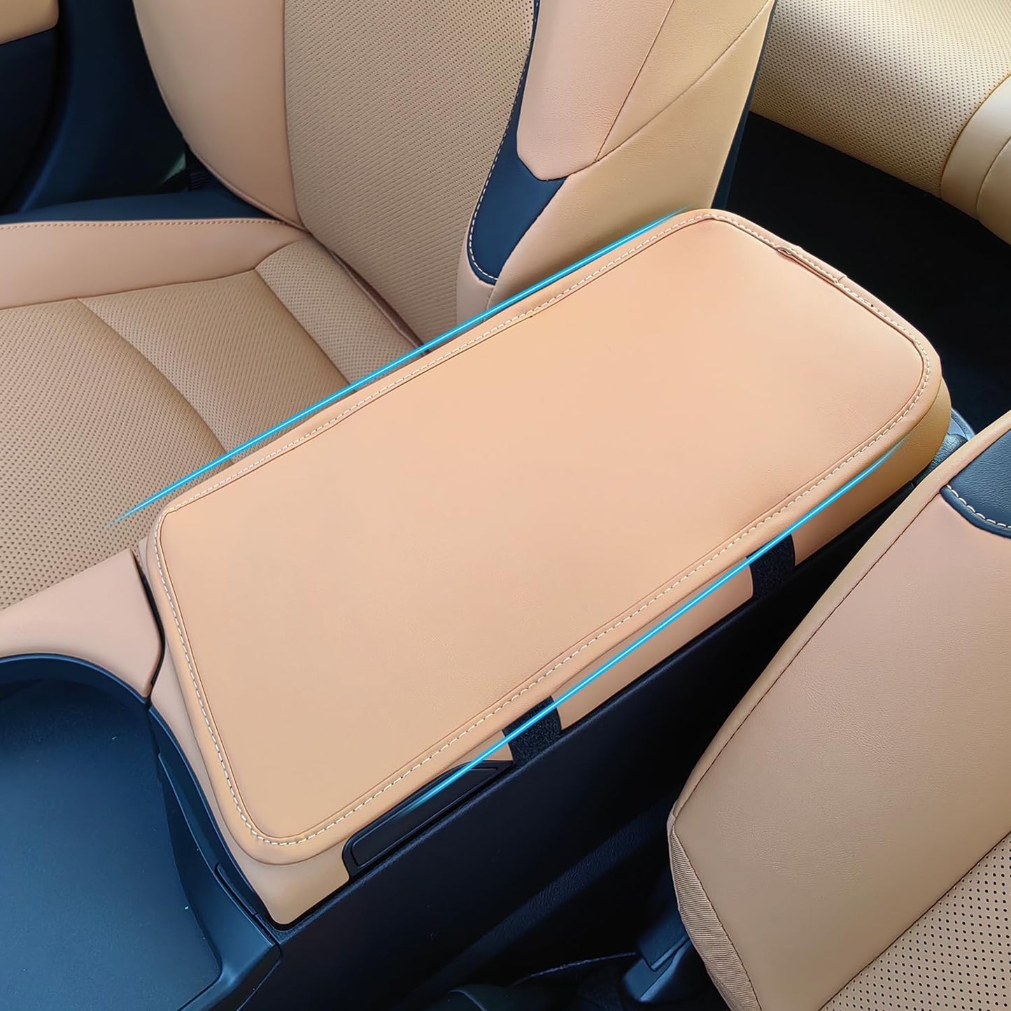 TOPABYTE Leather Center Armrest Box Cover for Lexus RX NX