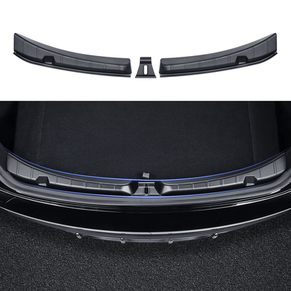 TOPABYTE Rear Trunk Bumper Guard Sill Protector For Model 3 Highland (Segmented, Black)