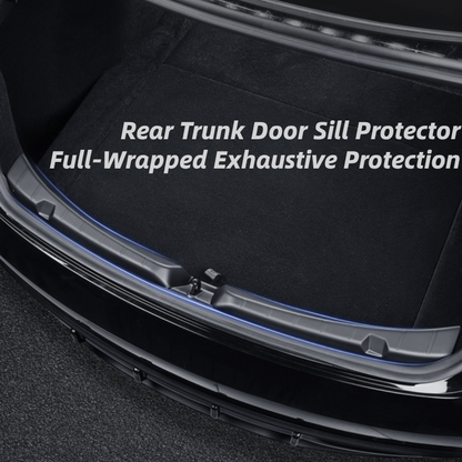TOPABYTE Rear Trunk Bumper Guard Sill Protector For Model 3 Highland (Segmented, Black)