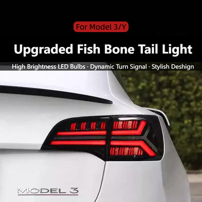 Topabajt Fishbone Tail Lights do Model 3/Y