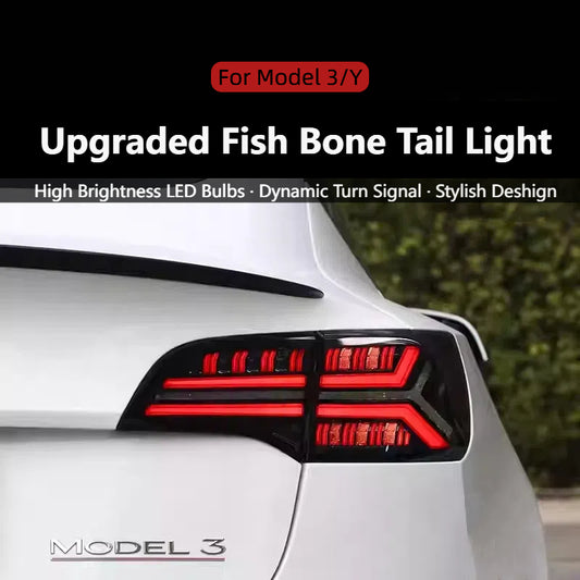 TOPABYTE Fishbone Tail Lights for Model 3/Y