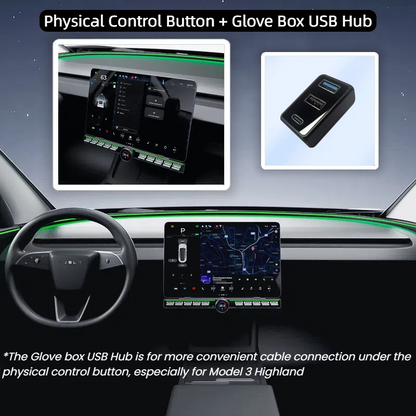 TOPABYTE Center Console Physical Control Button Multiple Functions for Model 3/Highland/Y/Juniper