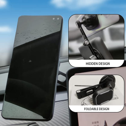 TOPABYTE Magnetic Phone Mount for Model 3 Y S X Cybertruck Invisible Foldaway Design for Screen