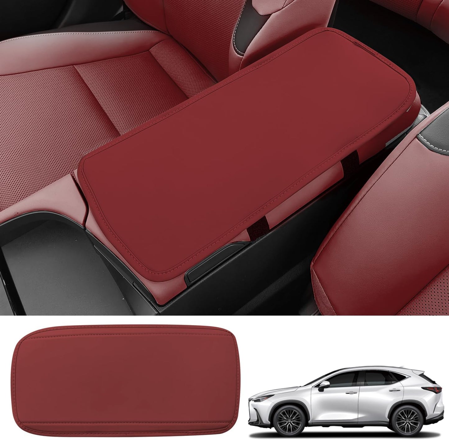 TOPABYTE Leather Center Armrest Box Cover for Lexus RX NX