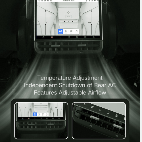 TOPABYTE 8.66’’ Rear Entertainment Screen Display for Model 3Y