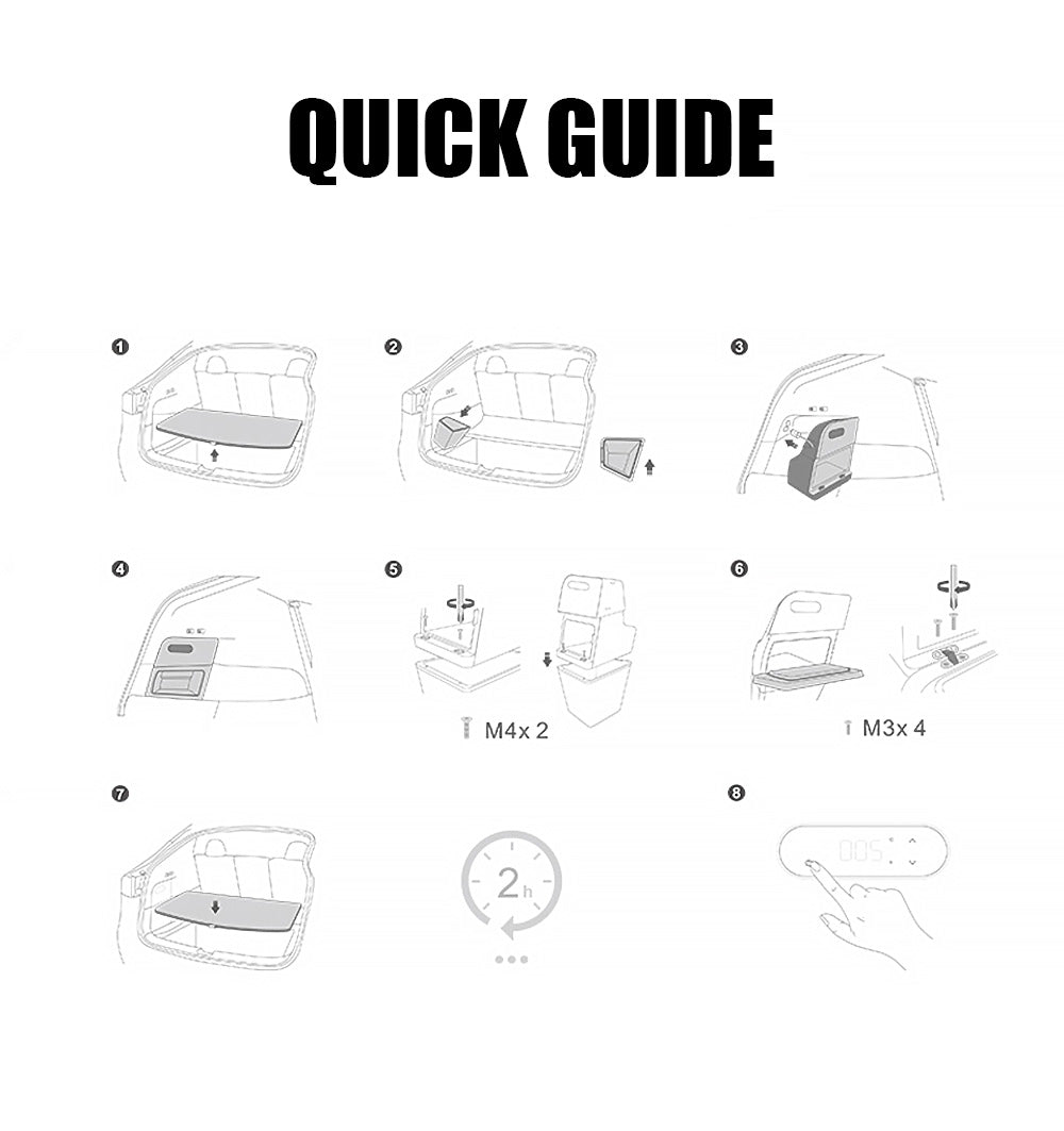 TOPABYTE Trunk Hidden Car Refrigerator 15L for Model Y (5-Seat)