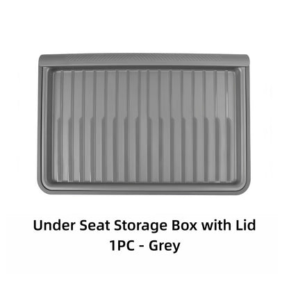 TOPABYTE Under Seat Storage Tray Hidden Organizer for Model Y Front Seats (Black White Grey)