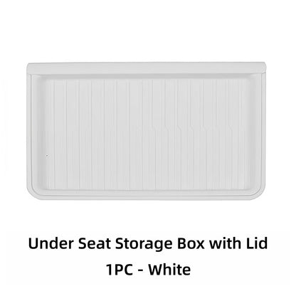 TOPABYTE Under Seat Storage Tray Hidden Organizer for Model Y Front Seats (Black White Grey)