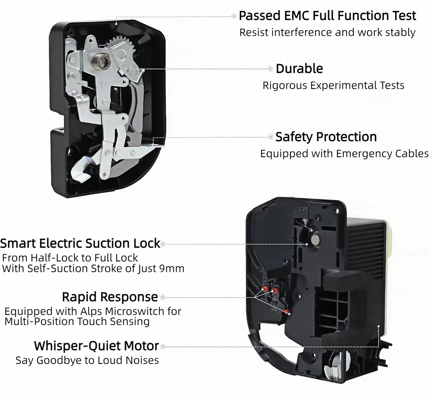 TOPABYTE Smart Electric Wireless Suction Soft Close Door Lock For Model 3 & Y 19+