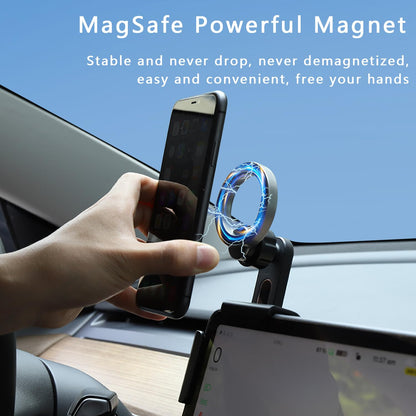 TOPABYTE MagSafe Magnetic Phone Mount for All Model 3 Y S X Screen Locking Design