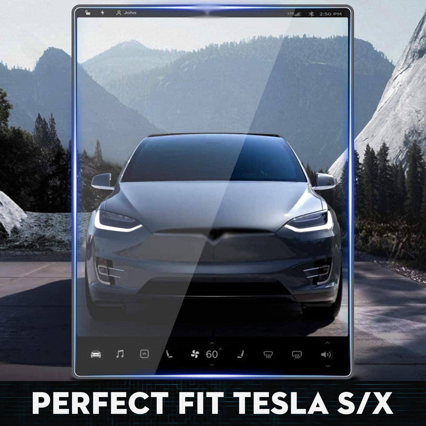 TOPABYTE Center Control Screen Protector for Model 3 Y S X Dashboard