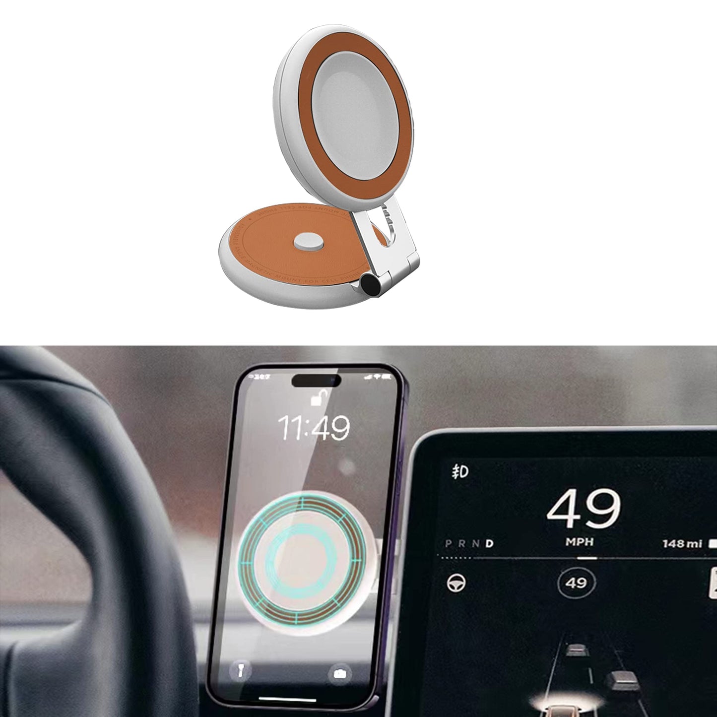 Topaocte Magnetic Retractable Car PhoneDder