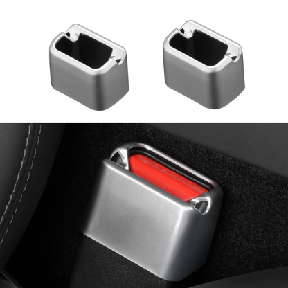 TOPABYTE Seat Belt Buckle Protective Cover 4PCs For Model 3/Highland/Y (Silicone & ABS)