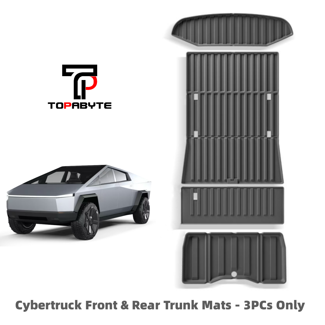 TOPABYTE TPE Floor Mats and Front Rear Trunk Bed Mats For Cybertruck