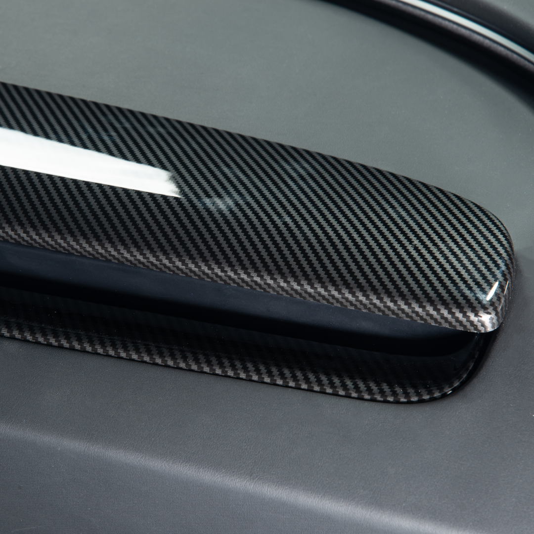 TOPABYTE Dashboard Cover Trim for Model Y Juniper & Model 3 Highland (Suede ABS & Real Carbon Fiber)