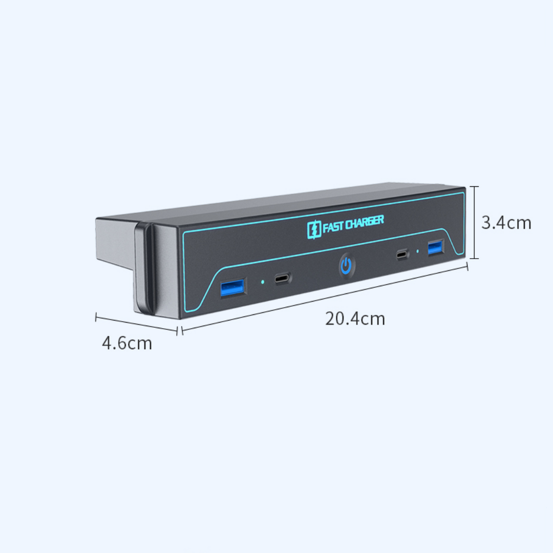 TOPABYTE  Center Console USB Hub Docking Station With Ambient Light for Model 3 Highland