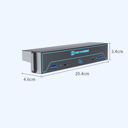 Topabyte Center Console USB Hub Docking Station z światłem otoczenia dla Juniper & Model 3 Highland