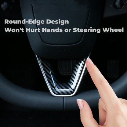 TOPABYTE Steering Wheel Wrap Sticker Cover for Model 3 Highland