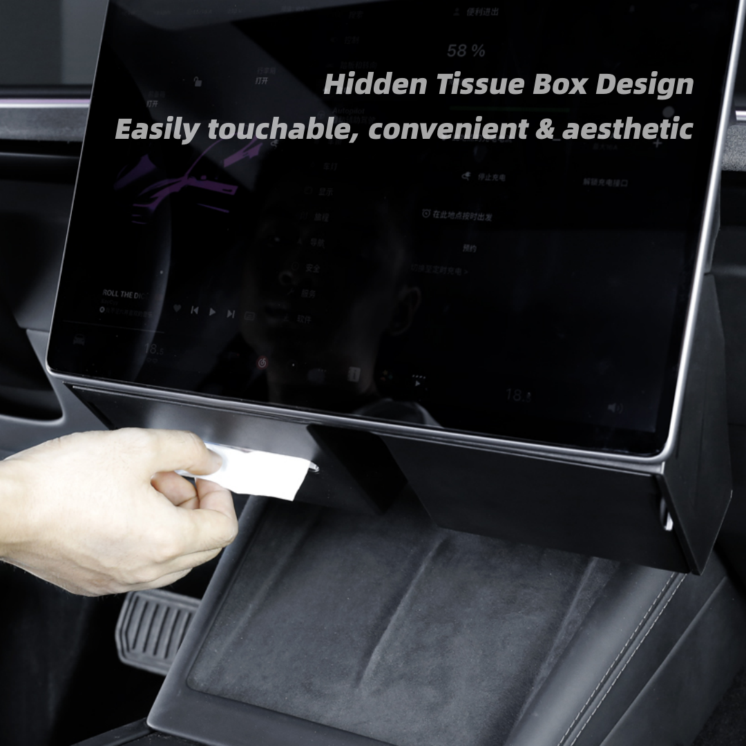 TOPABYTE Center Console Organizer Storage Box for Model 3 Highland (Under Screen & Behind Screen Tray)