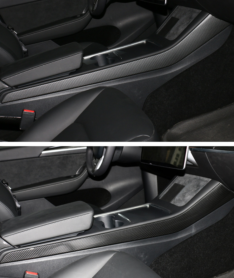 TOPABYTE Center Console Side Trim & Frame Cover Interior Decoration for Model 3 Highland