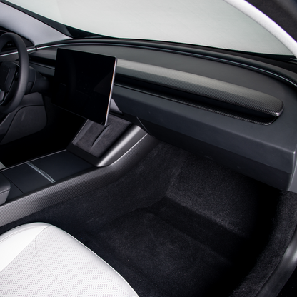 TOPABYTE Dashboard Cover Trim for Model 3 Highland (Suede ABS & Real Carbon Fiber)