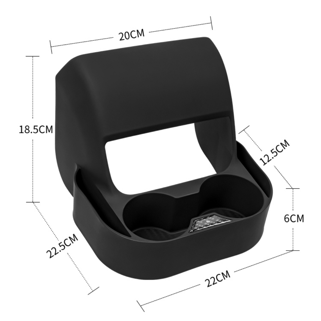 TOPABYTE Porte-gobelet double pour sortie d'air de siège arrière pour modèle 3 17-23 et tous les modèles Y