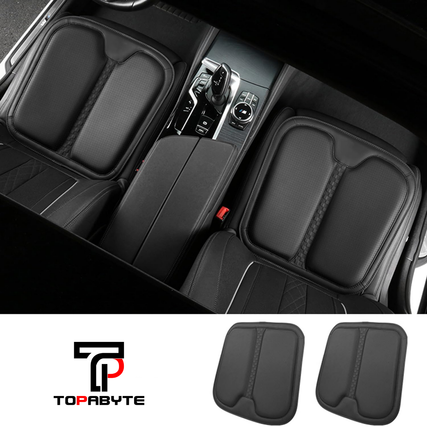 TOPABYTE Cojín de asiento de cuero NAPPA para coche para el modelo Y/3/S/X Cybertruck