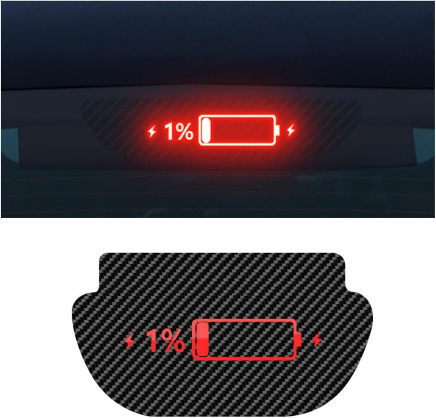 TOPABYTE High-mounted Lamp Garnish / High Brake Light Sticker for All Model 3 & Y