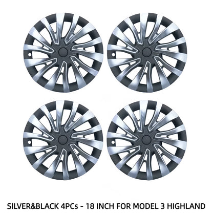 TopAbyte de 18 polegadas Hubcaps NOVA CAPAS DE RODAS DE ESTILO PARA MODELO 3 2024 2025 Highland