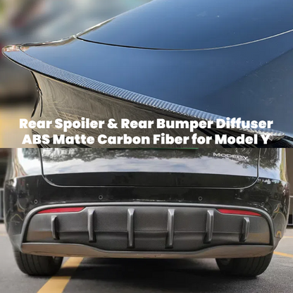 Topabyte Abs Car Bumper Bumper difusor Proteção labial para o Modelo Y 2020-2024