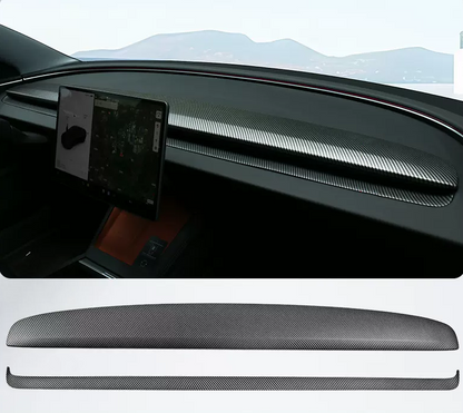 TOPABYTE Dashboard Cover Trim for Model 3 Highland (Suede ABS & Real Carbon Fiber)