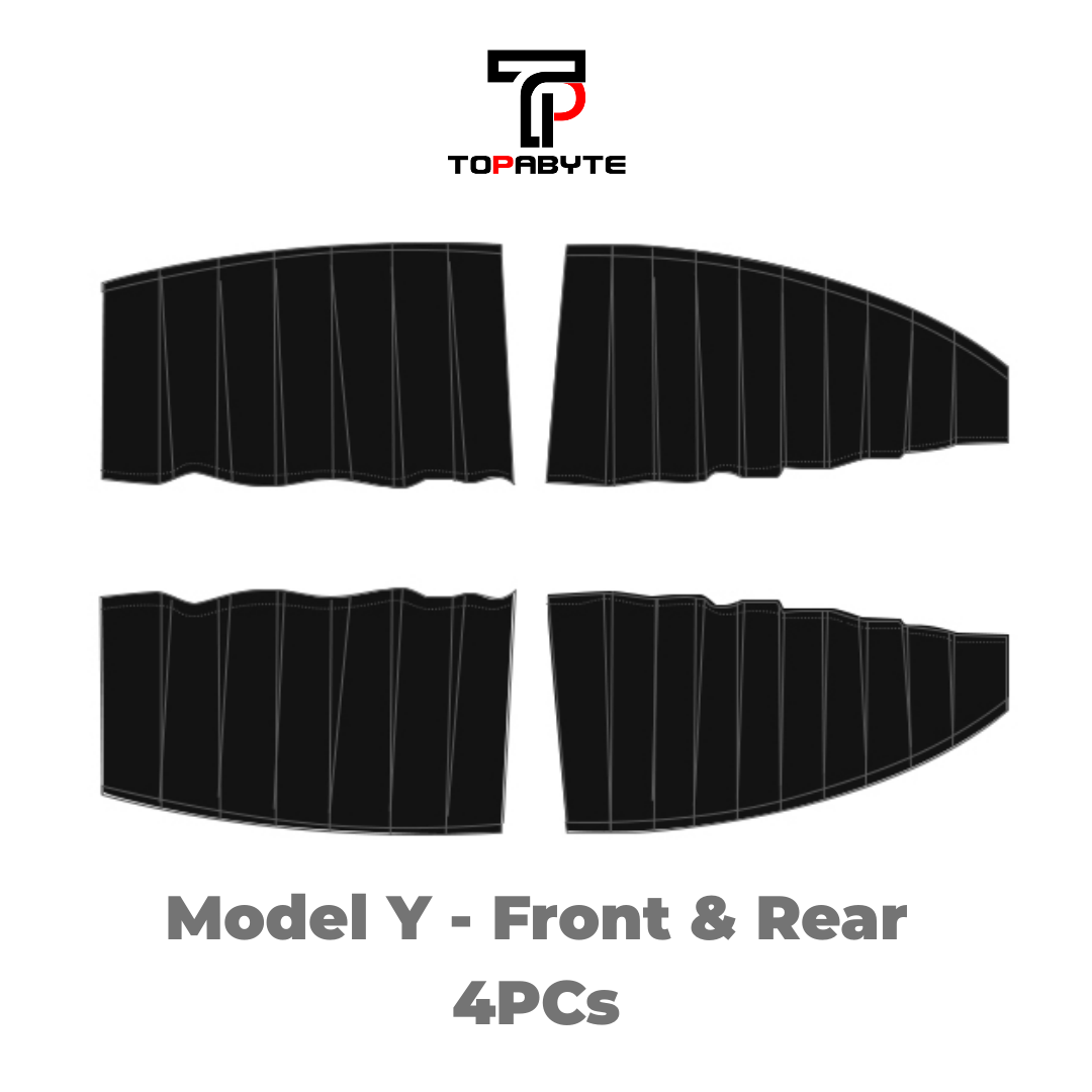 TOPABYTE Seitenfenster-Sonnenschutz, Sichtschutz, Rollos für Modell 3, Modell Y