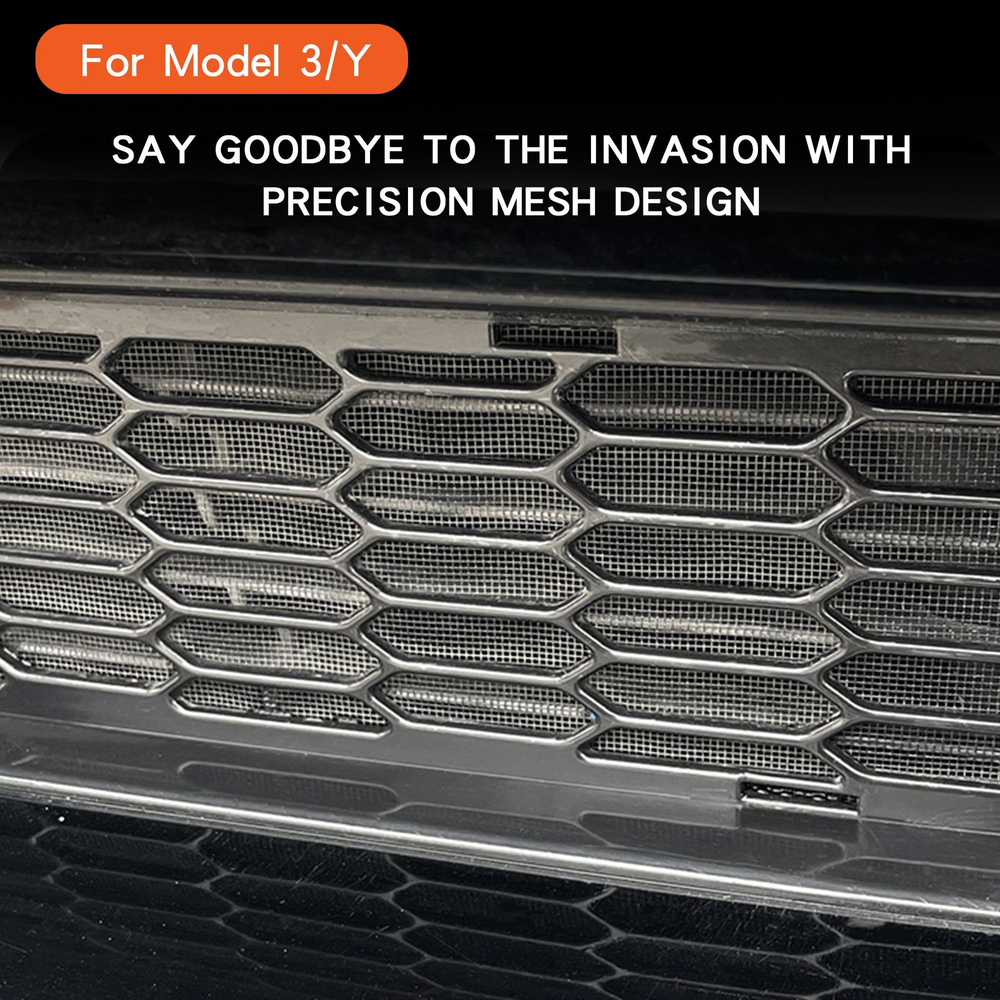 model 3 Y car 2022 2023 2021 2020 2019 2018 s3xy topabyte front grill mesh lower bumper anti inscet bugs leaves net protector autumn fall summer accessories accessory aftermarket electric car ev exterior diy decoration price must have